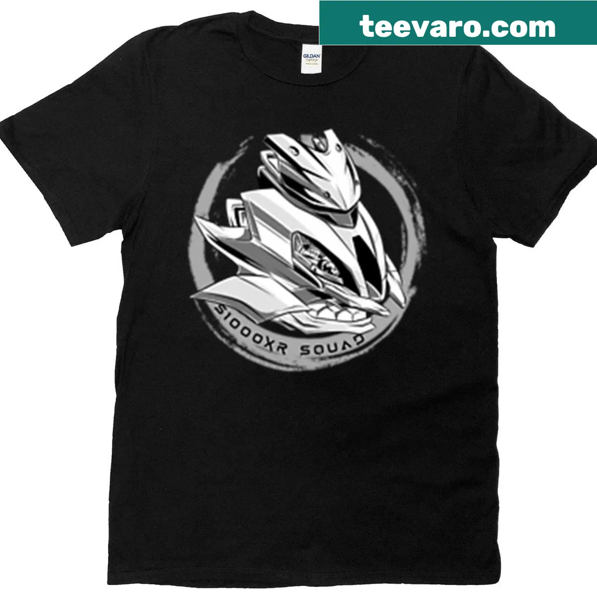 Illustrative oversized tee featuring the S1000xr motorcycle — on a men's t-shirt