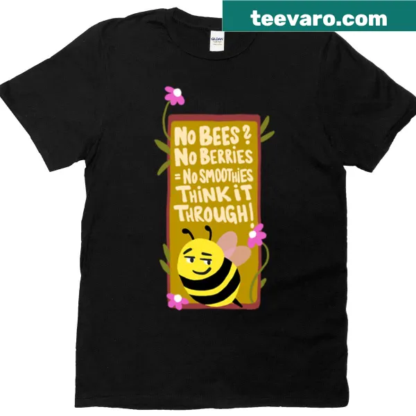 Illustration of playful bees on a T-shirt
