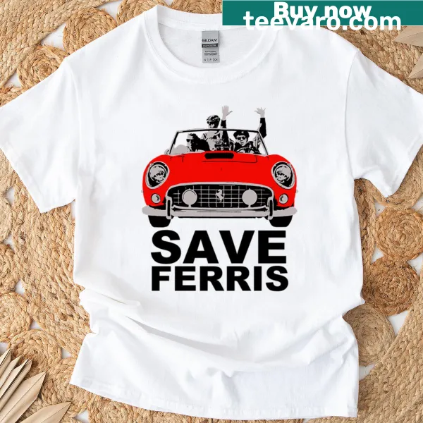 Vintage distressed t-shirt featuring 'Save Ferris' text