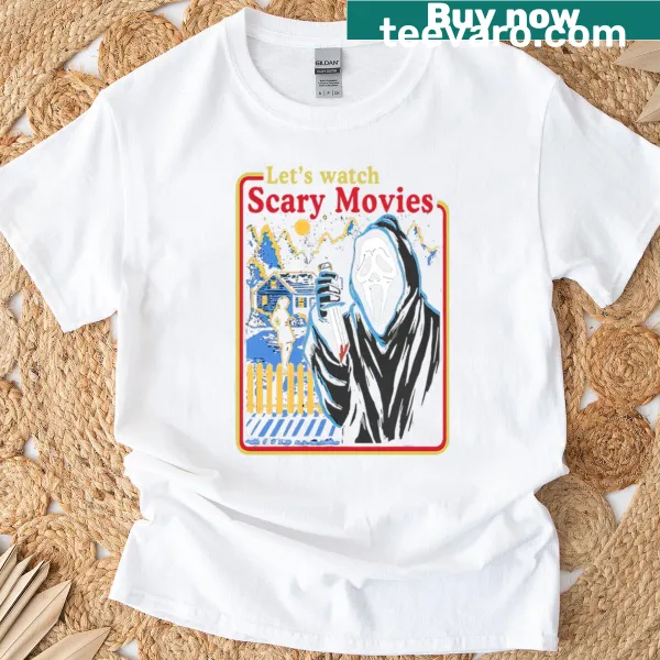 Oversized T-shirt featuring Ghost Face from Scream movie.