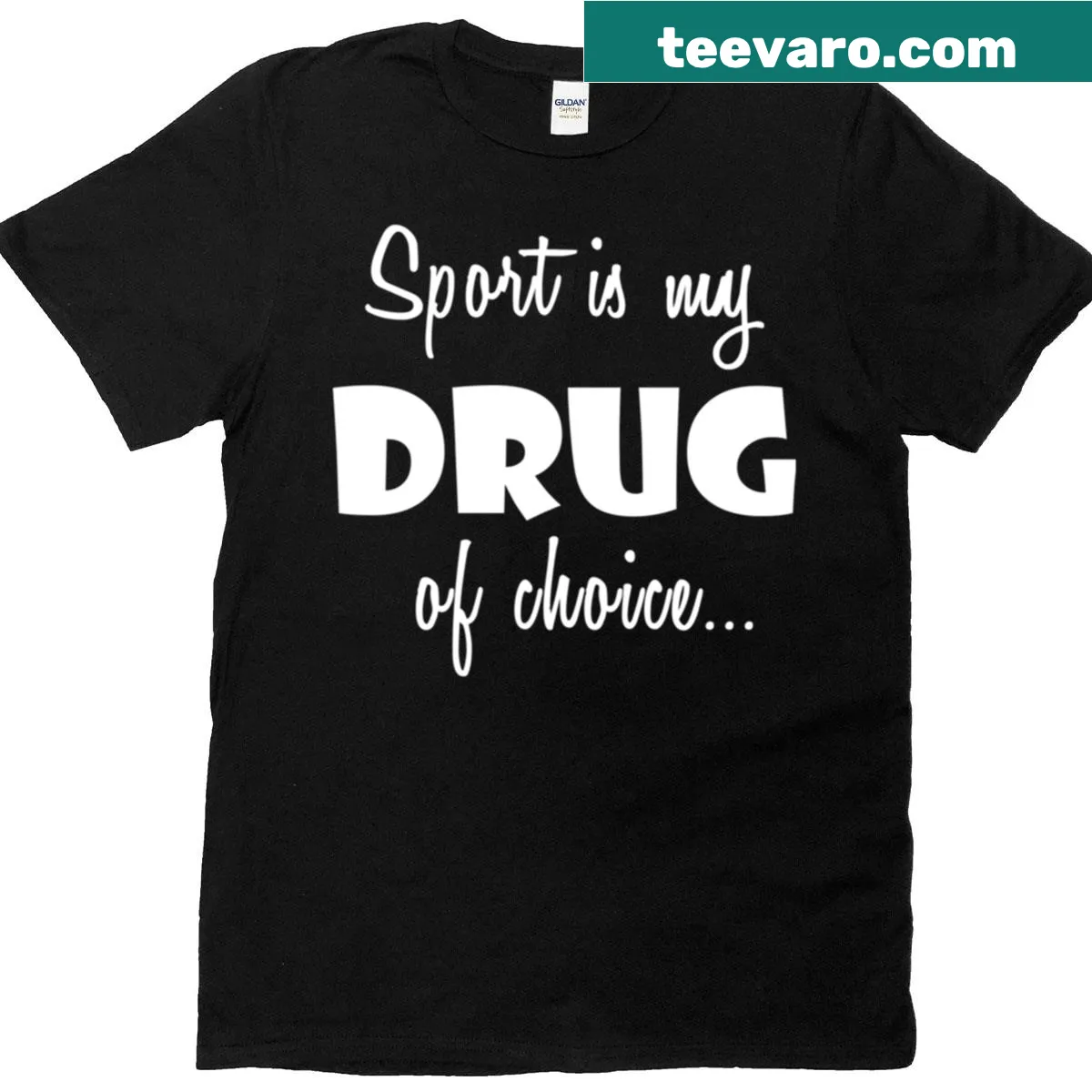 Humorous fitted T-shirt for sports lovers with witty text. — on a men's t-shirt