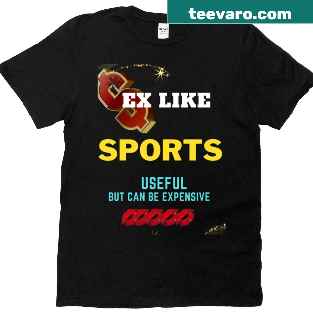 Playful T-shirt celebrating sports with quirky design — on a men's t-shirt