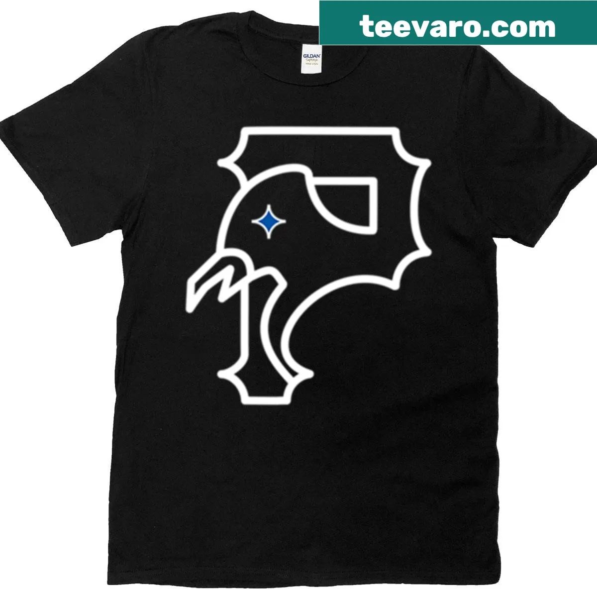 T-shirt featuring the Steel City Symbol — on a men's t-shirt