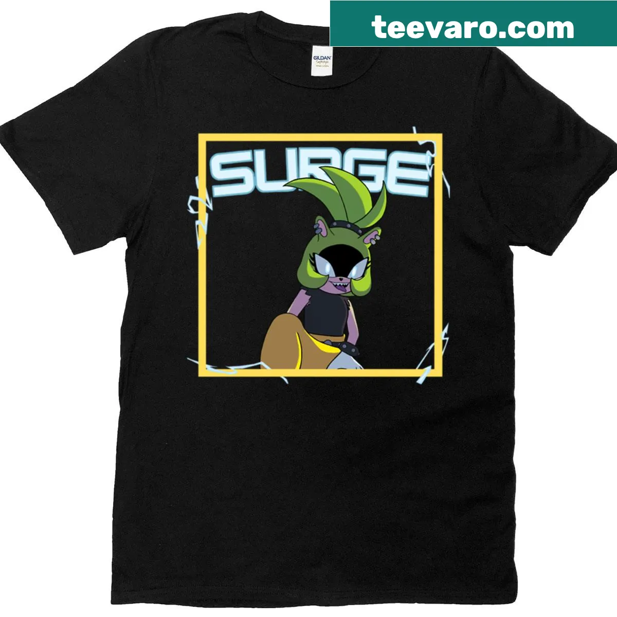 T-shirt showcasing a cartoon design of a tenrec animal — on a men's t-shirt