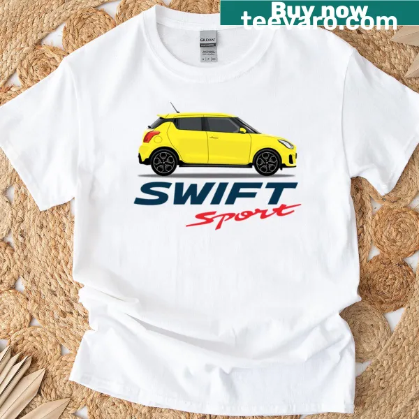 Illustration of the Suzuki Swift Sport on a T-shirt