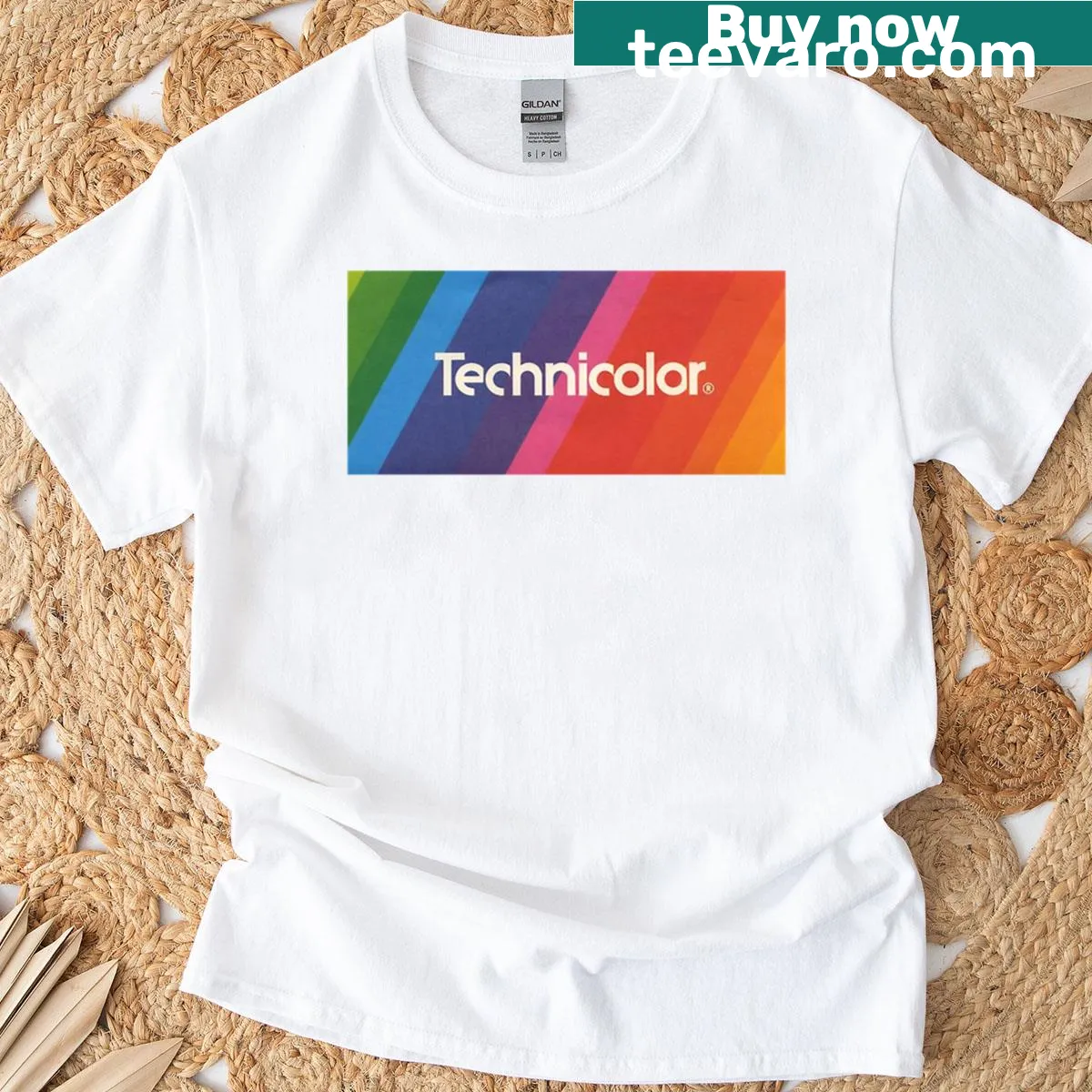 Abstract logo design T-shirt with bold typography — on a men's t-shirt