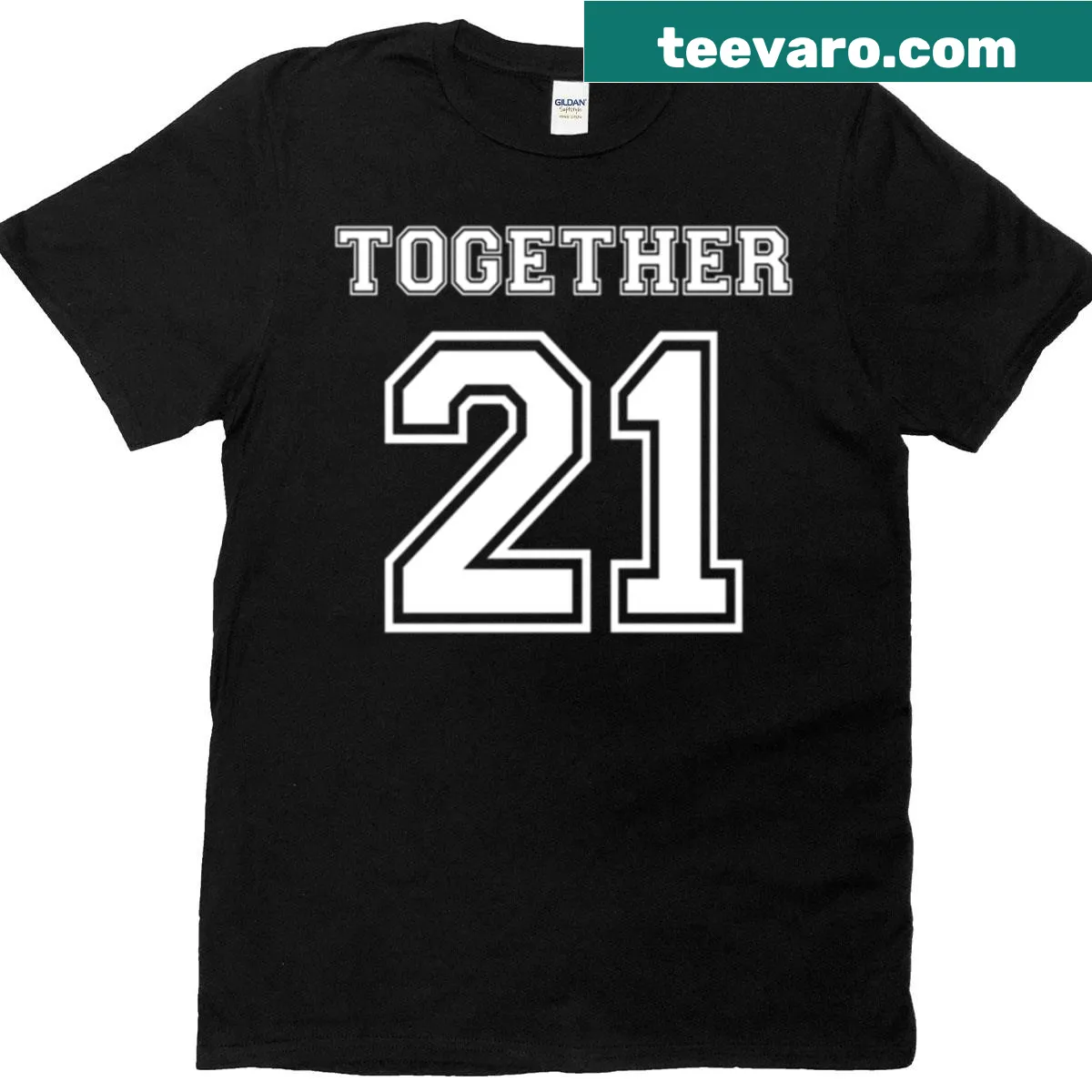 T-shirt with the message Together 21 — on a men's t-shirt