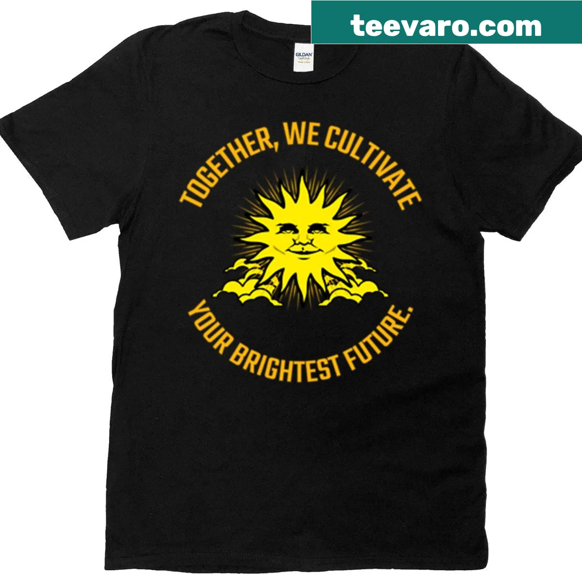 Inspirational T-shirt with a message about cultivating a bright future — on a men's t-shirt
