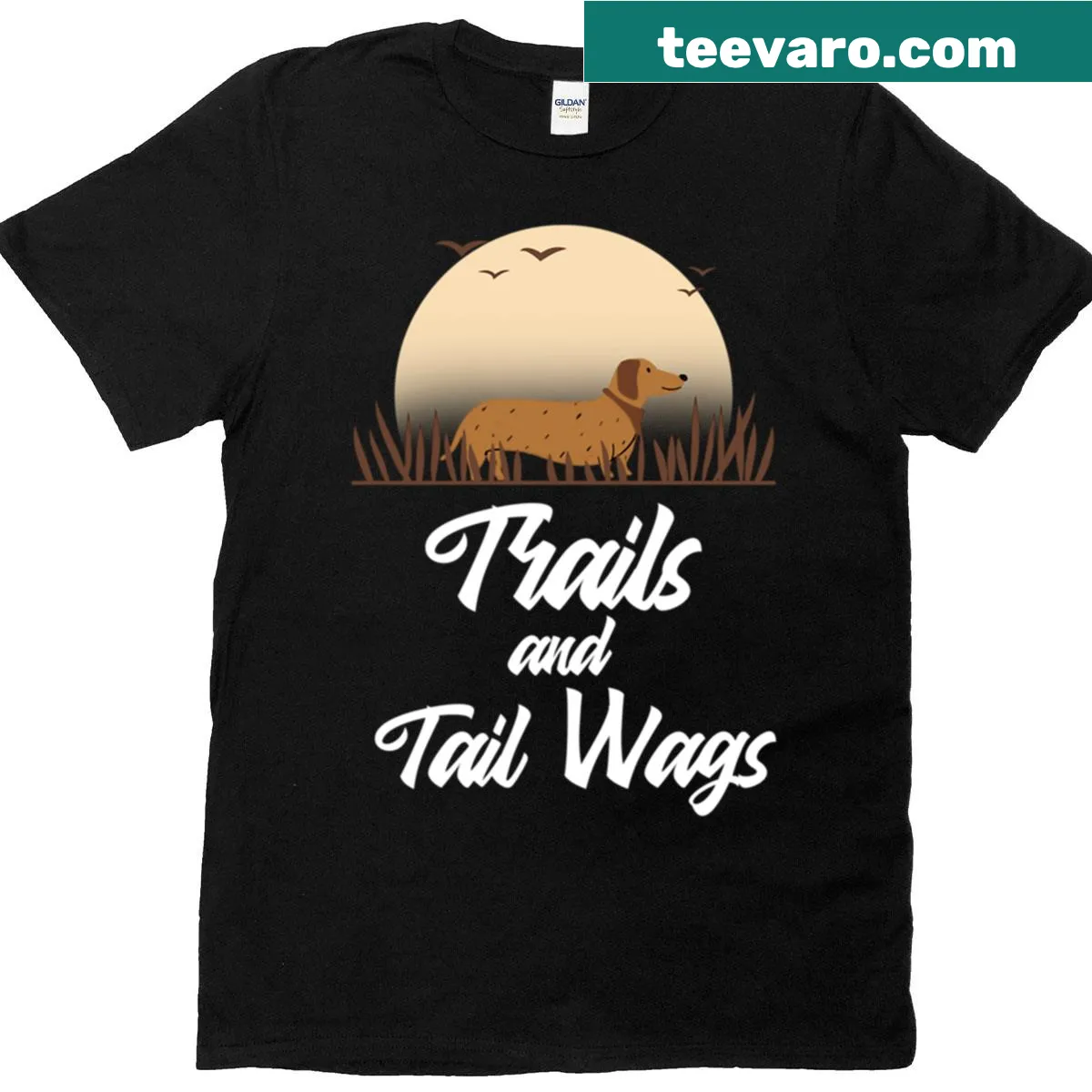 T-shirt with a cheerful graphic celebrating dogs and pet ownership. — on a men's t-shirt