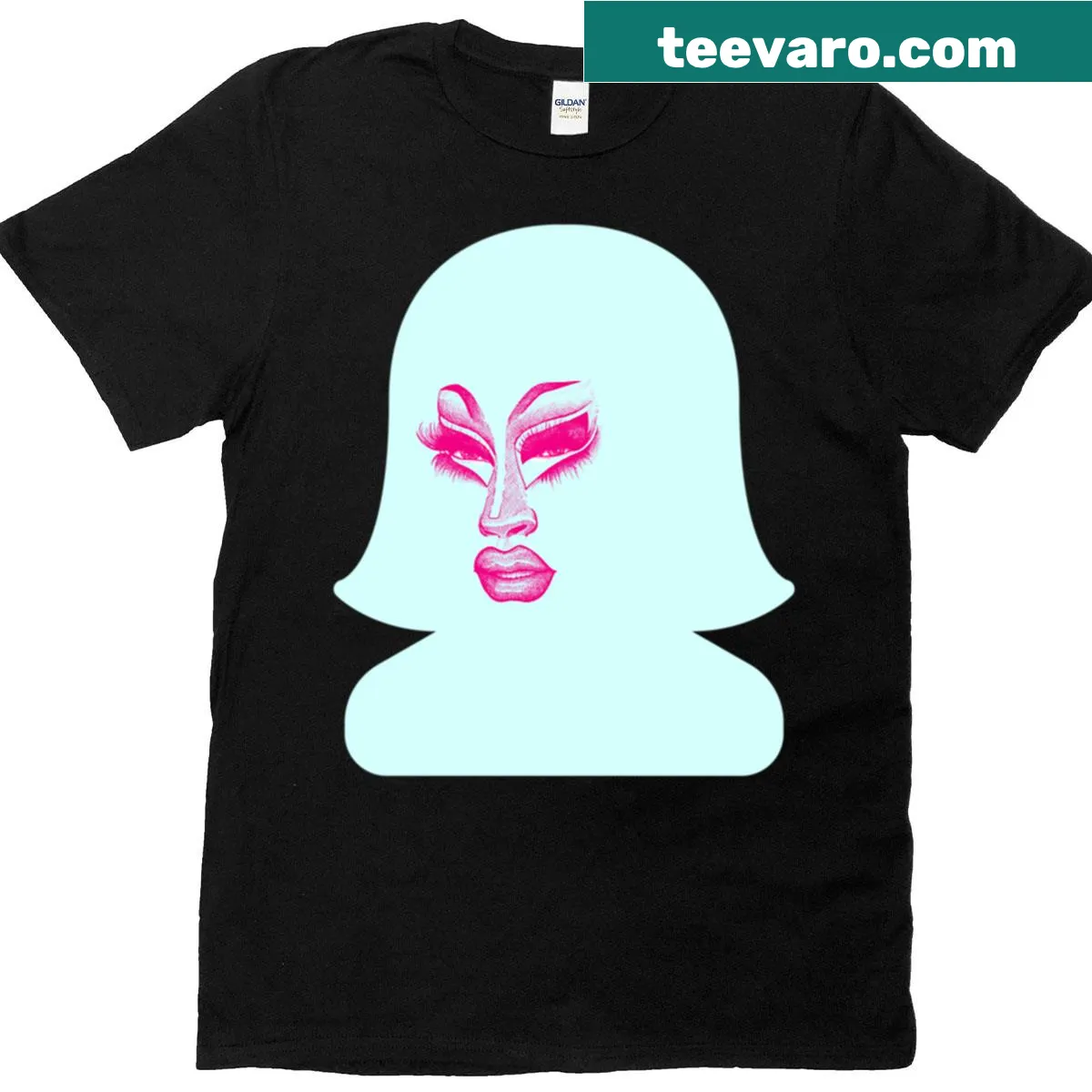 Illustrative T-shirt featuring Trixie-inspired helmet design — on a men's t-shirt