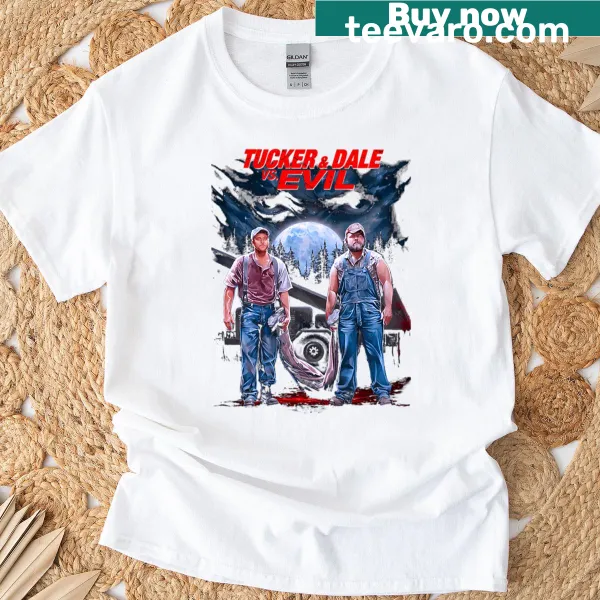 T-shirt with graphic inspired by Tucker and Dale vs. Evil movie