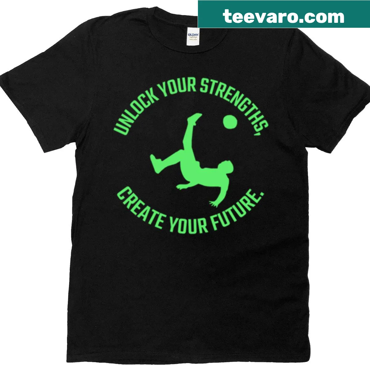 Oversized t-shirt with motivational text — on a men's t-shirt