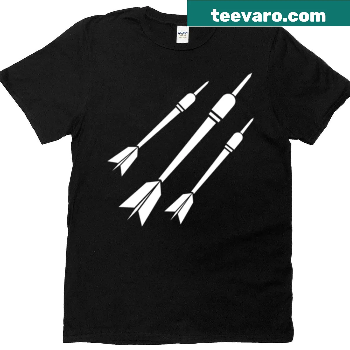 Illustration of darts on a sport-themed T-shirt — on a men's t-shirt