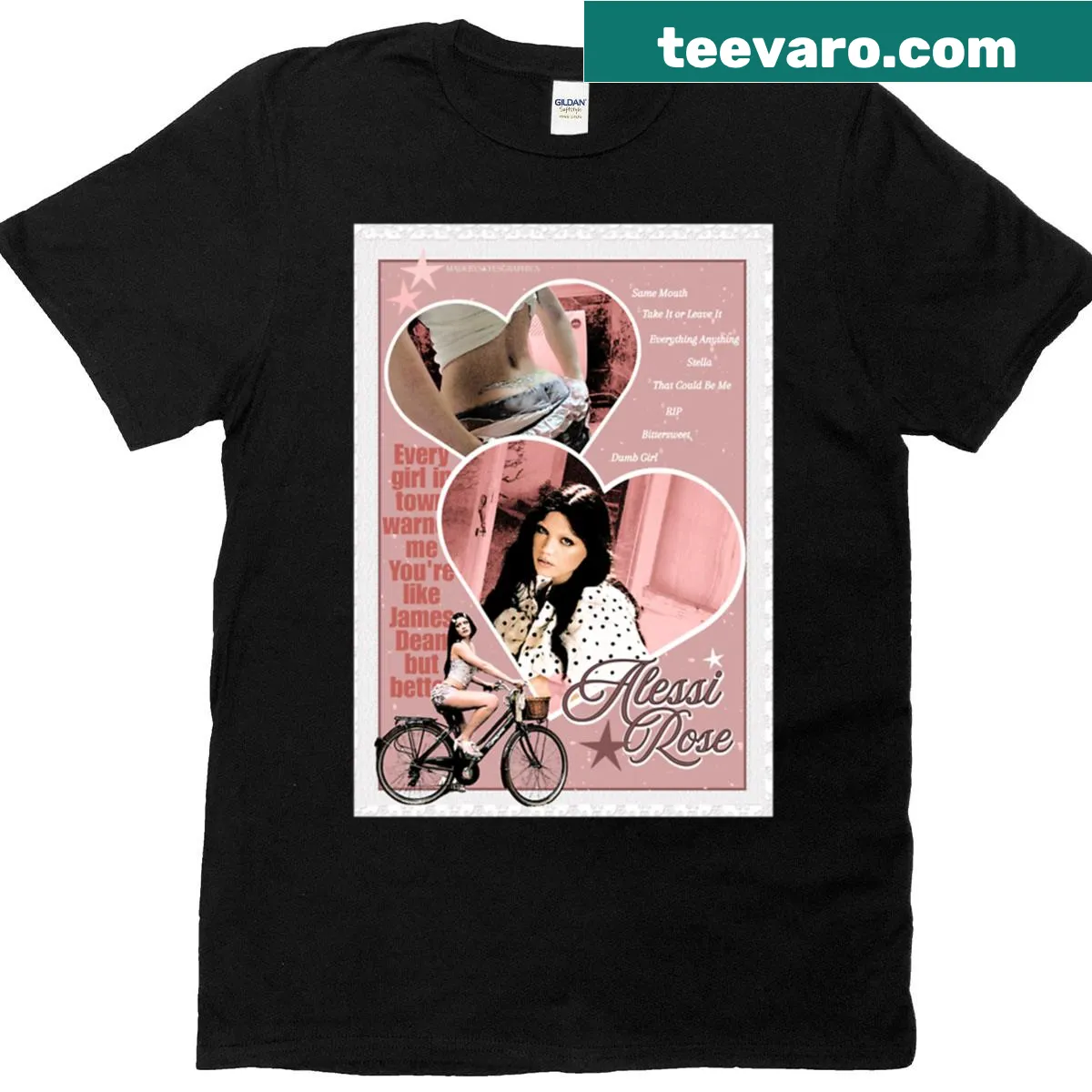 Oversized T-shirt featuring Alessi Rose Voyeur typography design — on a men's t-shirt