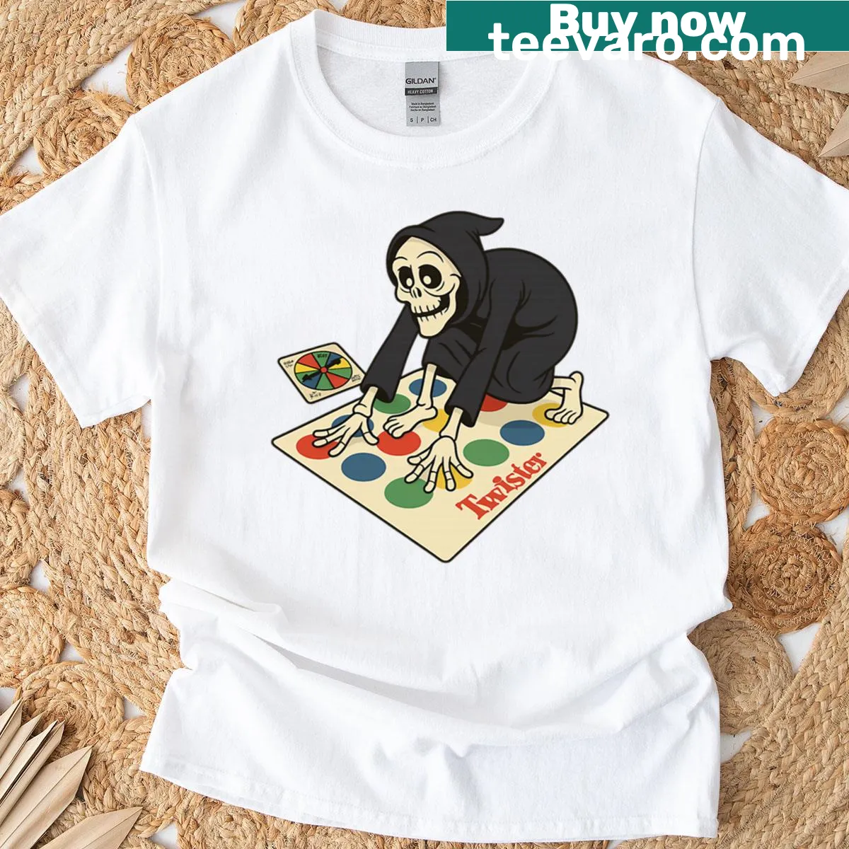 Playful t-shirt featuring whimsical typography about a bogus journey — on a men's t-shirt