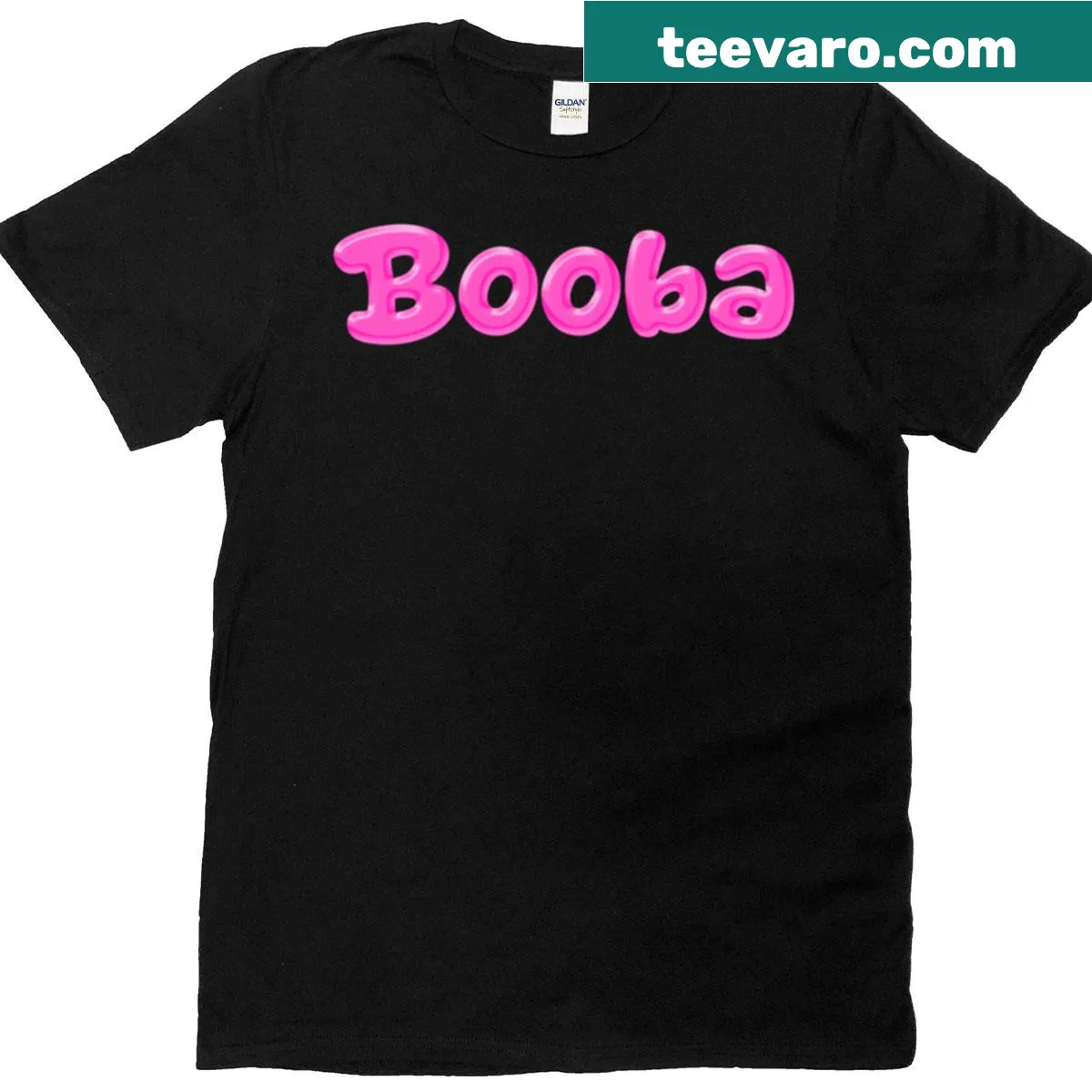 Oversized T-shirt featuring Booba character illustration — on a men's t-shirt