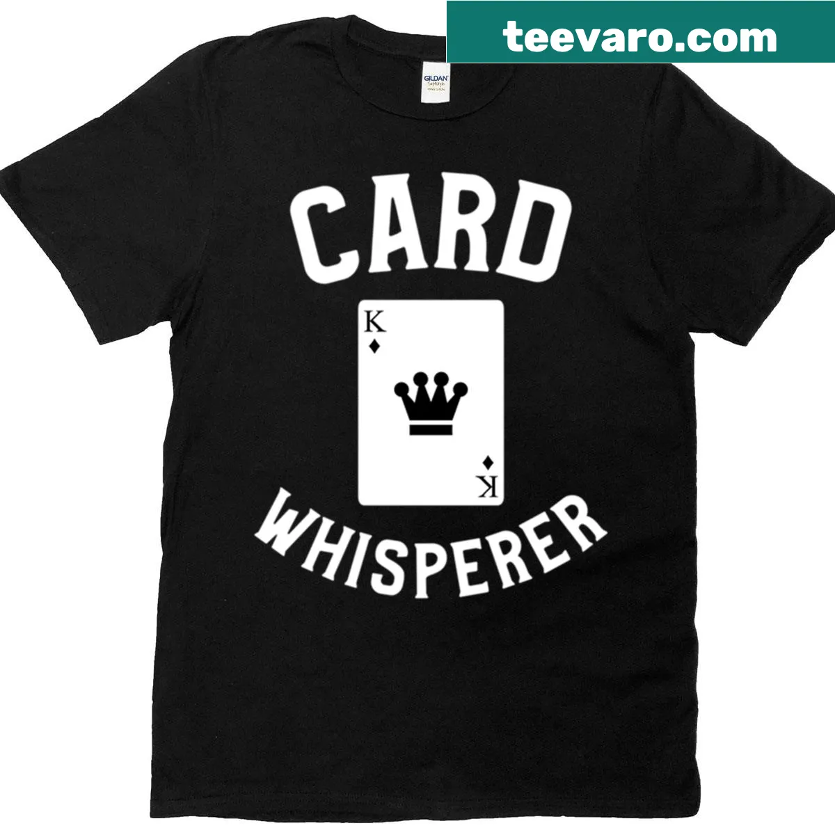 Funny graphic T-shirt featuring a confident poker player design — on a men's t-shirt