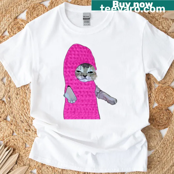 Charming cat illustration on a T-shirt