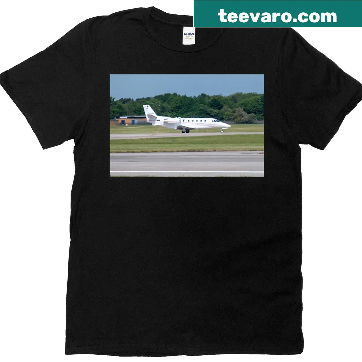 Cessna Citation XLS T-shirt featuring a detailed aircraft graphic — on a men's t-shirt