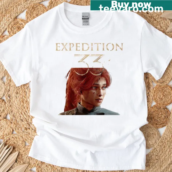 T-shirt featuring a nature-inspired illustration about exploration