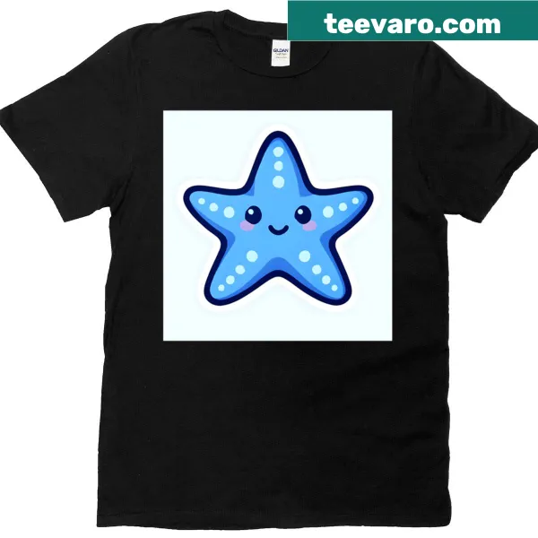 Oversized T-shirt featuring a cute starfish illustration