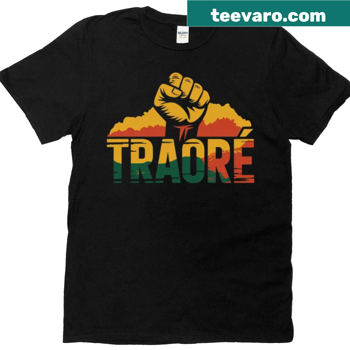 Cartoon-style t-shirt with vintage car graphics — on a men's t-shirt