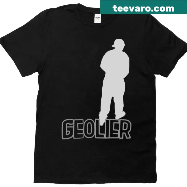 Geolier T-shirt with bold graphic design and modern typography