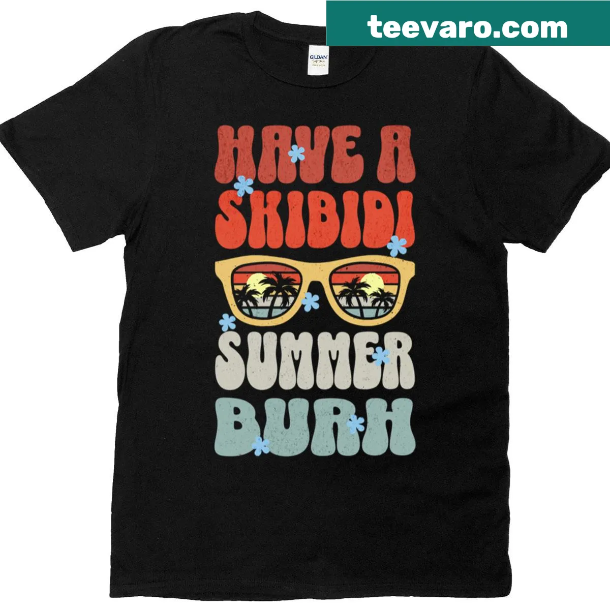 Meme-inspired T-shirt featuring the phrase Have A Skibidi Summer Bruh — on a men's t-shirt