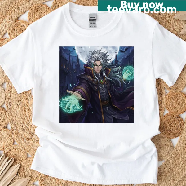 Magical hair styling design on a t-shirt