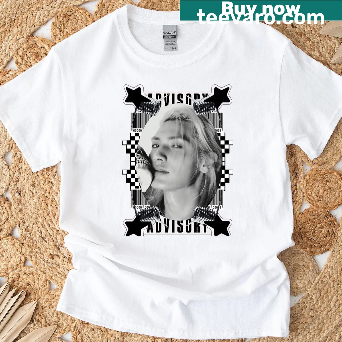 Illustrative T-shirt featuring Jooyeon from Xdinary Heroes — on a men's t-shirt
