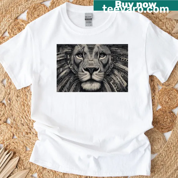 Illustration of a lion on a t-shirt