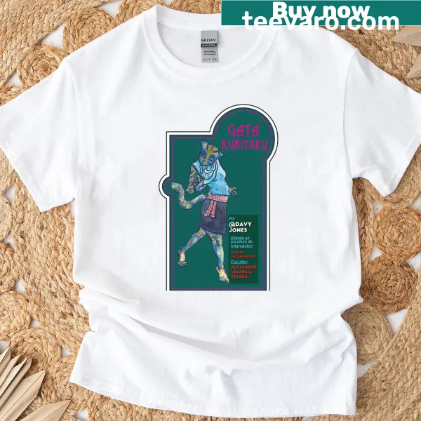 Illustration of a Kuriyaku cat on a T-shirt