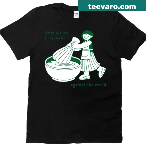 Hand-lettered T-shirt about matcha enjoyment