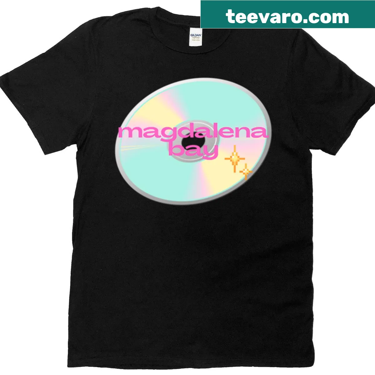 Oversized T-shirt with cosmic-themed illustration — on a men's t-shirt