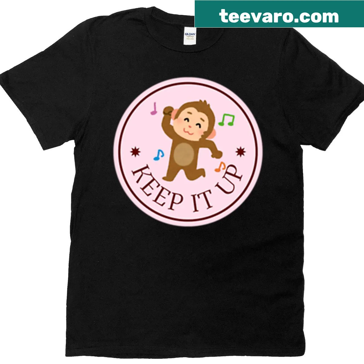Teacher t-shirt with a fun monkey graphic and motivational message — on a men's t-shirt