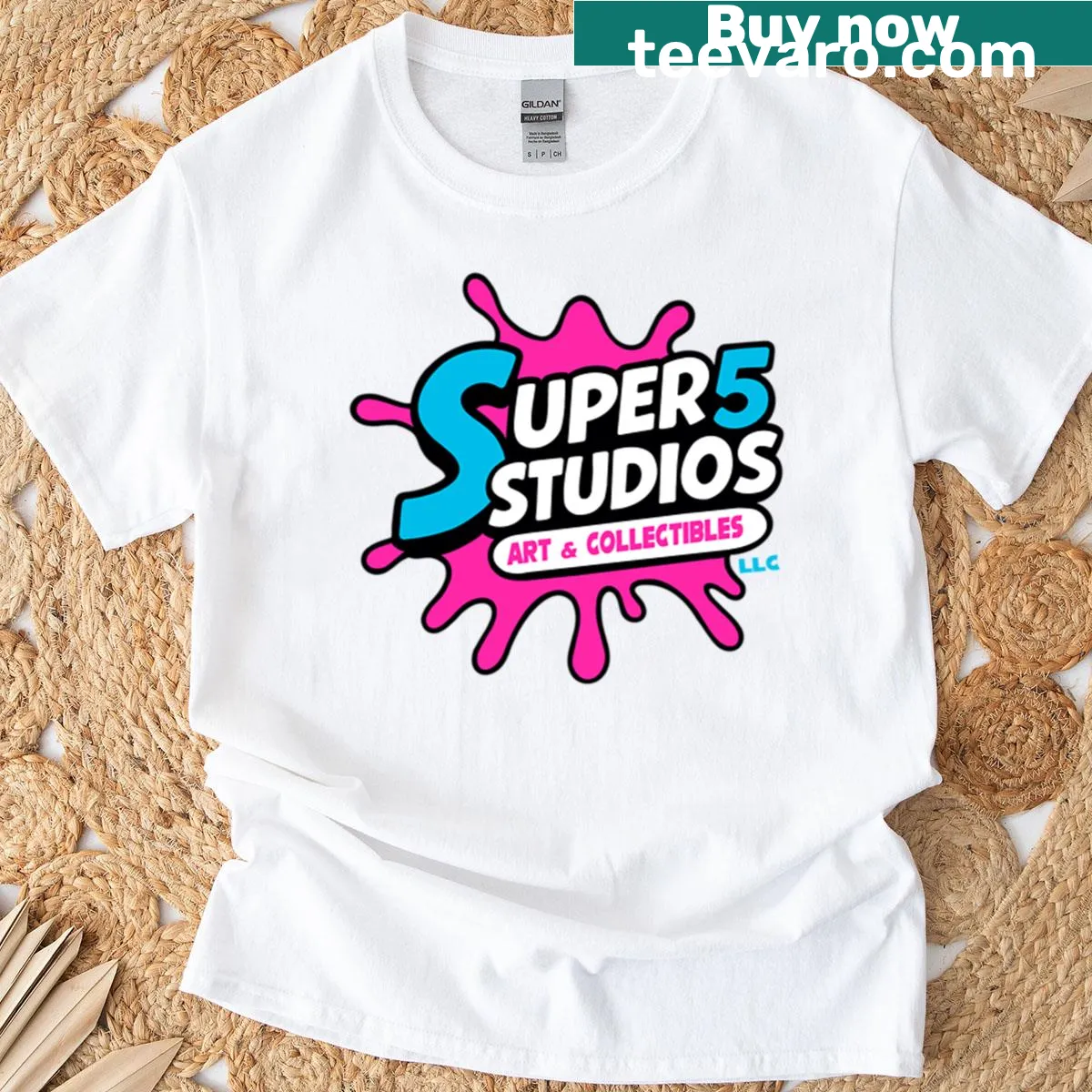Minimalist t-shirt with a new logo design — on a men's t-shirt