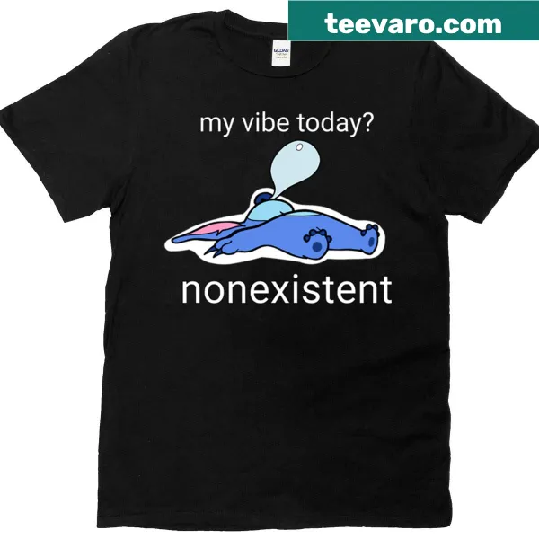 Minimalist typography reading 'Nonexistent Vibe' on a T-shirt