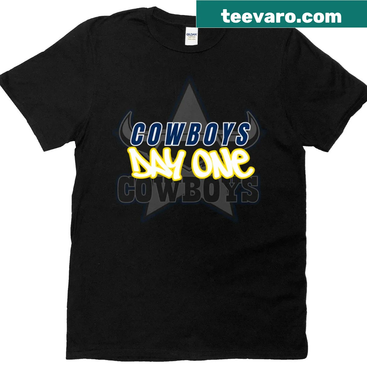 Bold North Queensland Cowboys graphic on a Fanwagon t-shirt — on a men's t-shirt