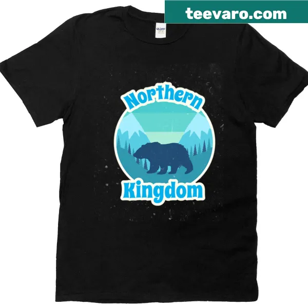 Whimsical fantasy landscape design on a T-shirt