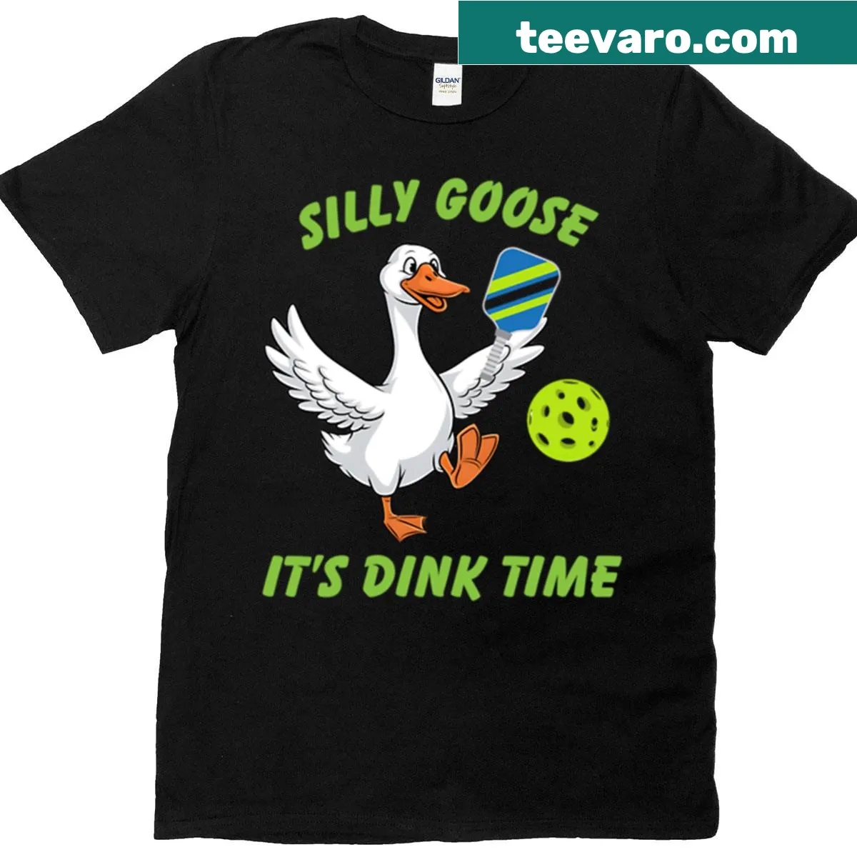 Playful T-shirt for pickleball enthusiasts with humorous text — on a men's t-shirt