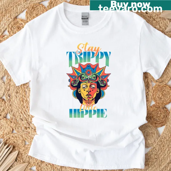 Retro psychedelic design on a trippy T-shirt