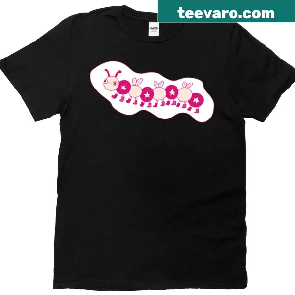 Playful T-shirt featuring a graphic of a silly little bug.