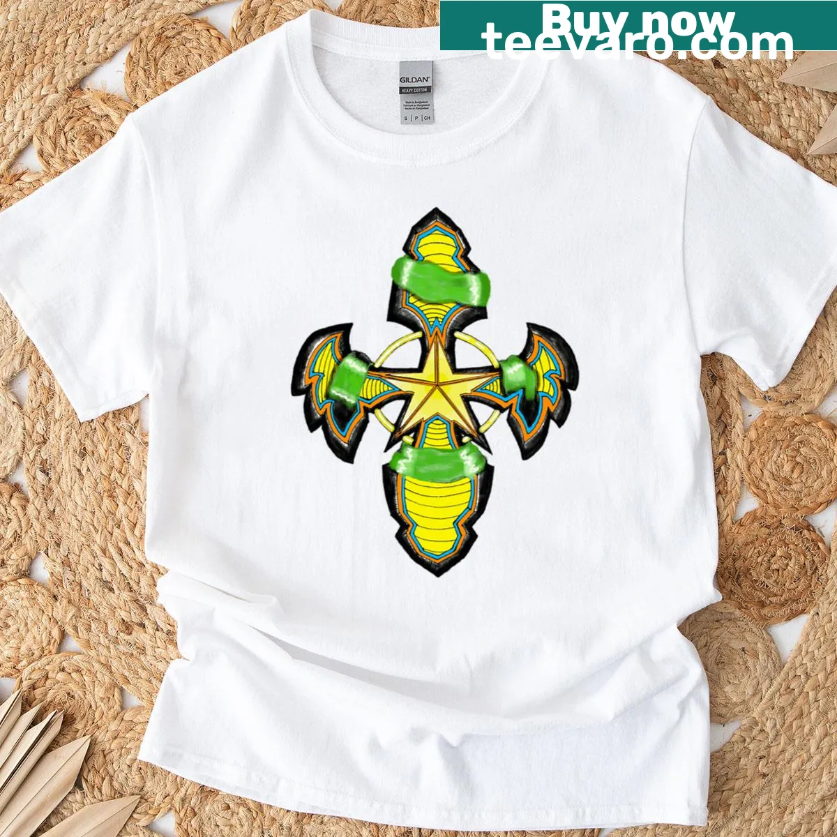 Abstract typography design of 'Starz' on T-shirt — on a men's t-shirt