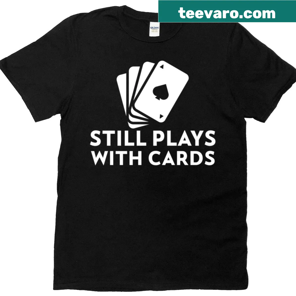Funny poker-themed t-shirt with humorous graphic — on a men's t-shirt