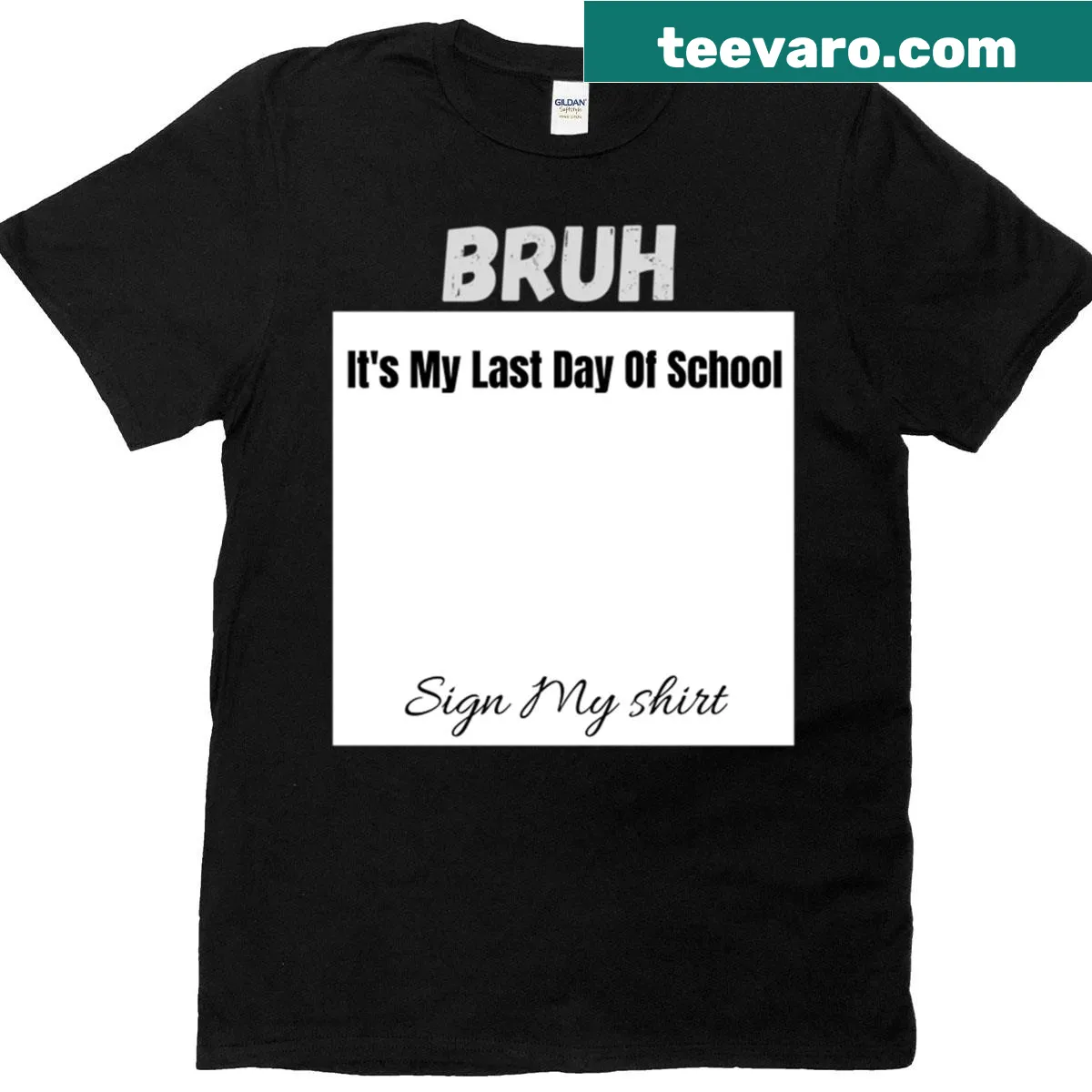 Funny last day of school t-shirt with bold text — on a men's t-shirt