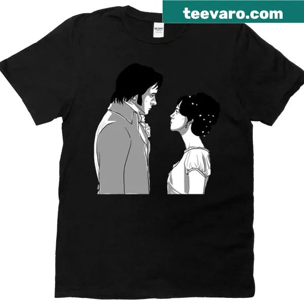 T-shirt featuring the name 'The Darcies' in a warm font