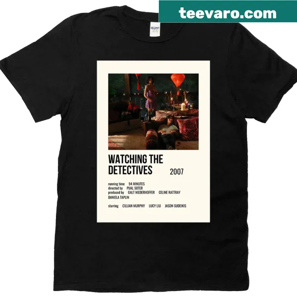 Oversized t-shirt featuring the Watching The Detectives movie poster design.