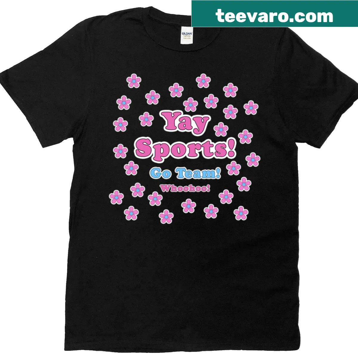 Funny T-shirt with bold 'Yay Sports' typography — on a men's t-shirt