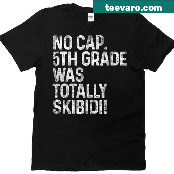 T-shirt celebrating fifth grade graduation with playful illustration