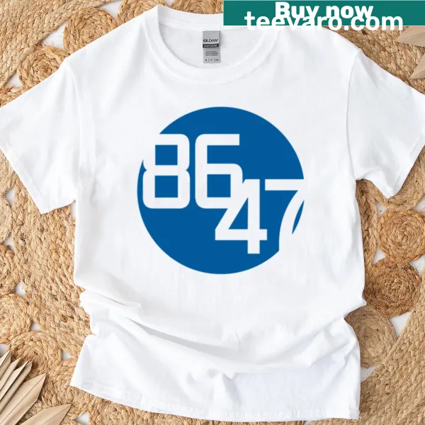 Minimalist T-shirt with a simple blue dot design